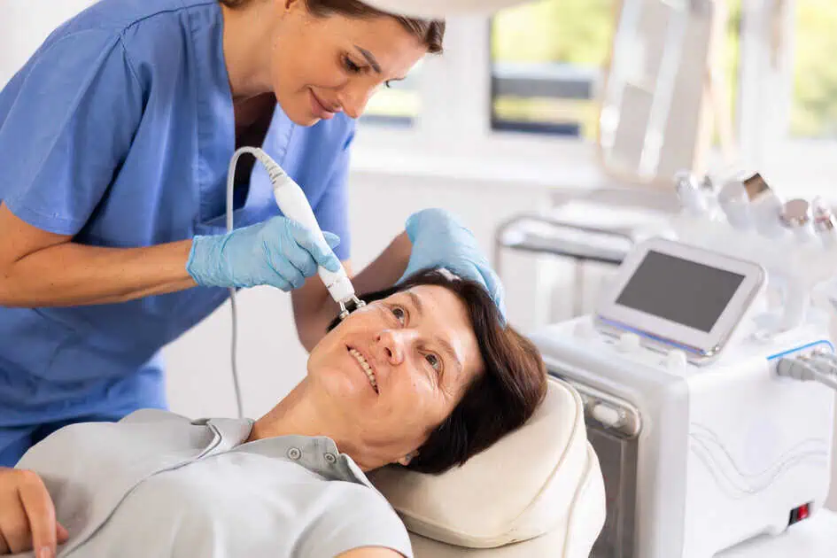 RF skin tightening treatment at Permian Basin Med Spa in Midland, TX, for non-surgical facial rejuvenation